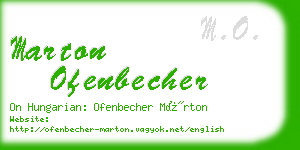 marton ofenbecher business card